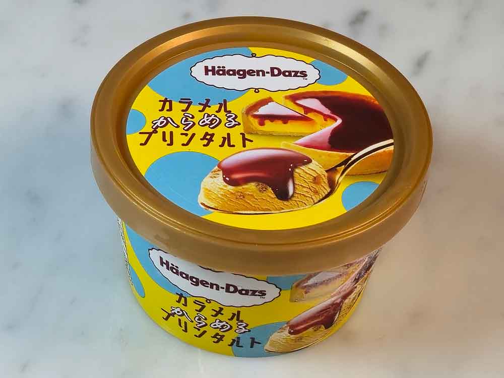 ハーゲンダッツ カラメルからめるプリンタルト パッケージ